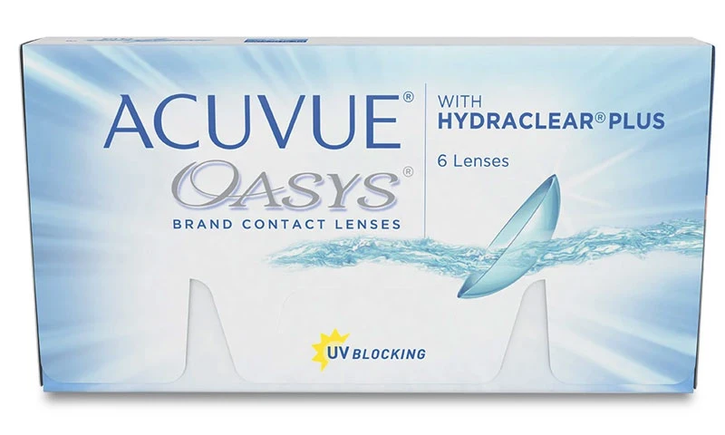 Контактные линзы Johnson & Johnson Acuvue Oasys with Hydraclear Plus Двухнедельные Лучшие контактные линзы для людей с синдромом сухого глаза - фото №5