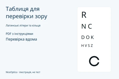 Таблиця для перевірки зору: як перевірити гостроту зору вдома фото